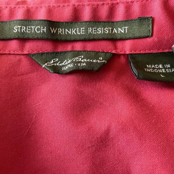 Eddie Bauer terra cotta button down shirt. - Picture 4 of 4
